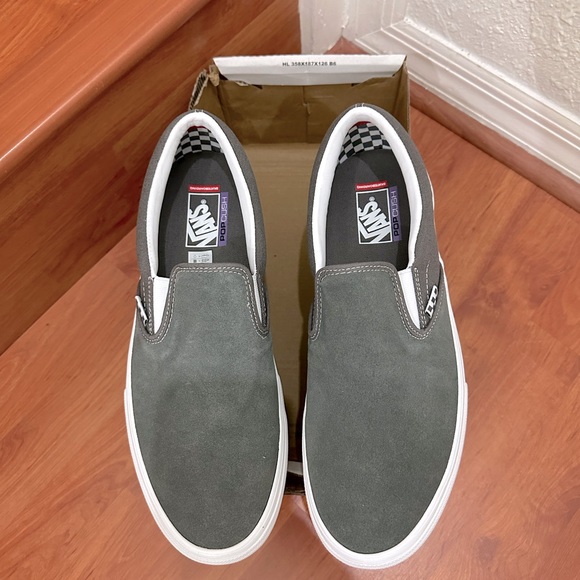 Vans Skate Slip-On “Pewter/True White”-SZ13 - Picture 3 of 5
